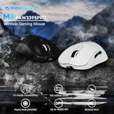 M3 Wireless Gaming Mouse,40K Dpi,39G Lightweight Gaming Mouse,Paw3395Pro Optical Sensor,Tri-Mode Bt5.1/2.4G/Usb-C Pc Game Mice,Programmable Buttons,300Mah Battery For Pc/Laptop/Mac-Griptape