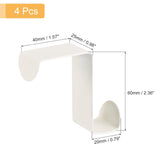uxcell Over The Door Hooks, 4pcs - Stainless Steel Door Hangers Hooks, S-Shaped Double Hooks for Hanging Clothes, Hats, Towels (White)