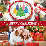 50Pcs Colorful Christmas Tree Plates Disposable Paper Christmas Tree Party Decorations Supplies 11 Inch Oval Plate Platter Dish Tray, Xmas Holiday Tableware Dinnerware