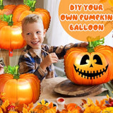12 Pcs Pumpkin Foil Balloons Large Fall Thanksgiving Autumn Birthday Party Decor