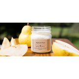 Soy Candles, 8 Ounce Mason Jars, Fall Variety 3-Pack, Pumpkin Caramel Crunch, Spiced Pear, Coffee Shop, Hand Poured, 40 Hour Burn Time, Gift Box Included, Phthalate Free