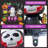 Halloween Foil Balloon Set: Ghost, Spider, Pumpkin, Bat, Witch - 10PCS