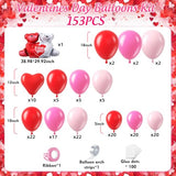 Valentines Day Balloons Garland Arch Kit, Pink Red and Red Heart Balloons for Valentine's Birthday Galentine's Day Wedding Anniversary Engagement Romantic Party Decorations Special Night