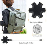 2Pcs Multi Headphone Splitter 3.5Mm Headphone Audio Jack Splitter 1 Male To 5 Port Female Earphone Headset Adapter (Black)