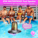 Floating Pool Speaker,Bluetooth Pool Speaker With Led Flame Light And Rgb Light,Ip68 Waterproof Bluetooth Speaker For Pool,Loud Stereo Sound,Tws Pairing,Built-In Mic,Hot Tub Speaker For Shower