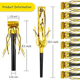 18pcs Black Gold Party Blowers Noisemakers for Christmas Birthday