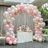 55pcs Pearl Pink Double-Stuffed Balloon Arch Kit for Valentine's Day, Baby Shower & Wedding Decor