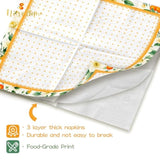 Little Cutie Baby Shower Party Supplies, 24 Pcs Little Cutie Napkins Green Orange Fruit Theme Paper Napkins For Citrus Birthday Party Baby Shower Spring Summer Dinner Decoration