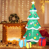 Lighted Inflatable Christmas Tree Outdoor Decorations With 3 Gift Boxes, 7.7Ft Tall Christmas Blow Up Yard Decoration Wi