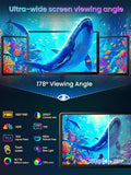 13.3'' Portable Touch Screen Monitor,Vesa Touchscreen Display,1080P 10-Point Hdmi Vga Port Ultra-Slim Portable Laptop Touchscreen Monitor For Pc Macbook Phone Ps Xbox(13.3 Inch) 1