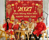 Vietnamese New Year Backdrop TET Decorations 2027 Lunar New Year Background