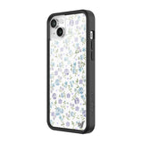 Cases - Compatible With Apple Iphone 13/14 | Protective Black Bumper, 4Ft Drop Test Certified, Women Owned Small Business | Lilac & Blue Floral - Blue Purple Flower Cute Trendy