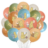Winnie Balloons For Baby Shower Decorations, 12 Inch Cute Birthday Ballloons Classic Latex Balloon For Party Decor