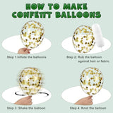 Green And Gold Balloons, 57Pcs 12 Inch Dark Green And Metallic Gold For Birthday, Graduation, St. Patrick'S Day, Jungle Party Decorations