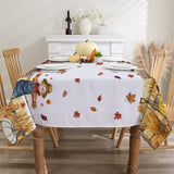 Fall Tablecloth 60x84 Inch Rectangle Pumpkin Fade Resistant
