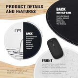 Funny Office Decor Round Mouse Pad? I'M Fine Mouse Pad?8.7 Inch Stitched Edge Non-Slip Rubber Base?Home Office Decor Desk Accessories,For Coworker Friend Leader Boss Work Gifts