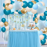 Blue White Gold Birthday Party Decorations Boho Balloons for Any Age