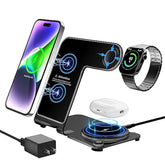 Wireless Charger, Aluminum Alloy 3 In 1 Wireless Charging Station For Apple Iphone/Iwatch/Airpods,Iphone15 14,13,12,11 (Pro, Promax)/Xs/Xr/Xs/X/8(Plus),Iwatch8/7/6/Se/5/4/3/2,Airpods 3/2/Pro