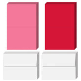 Valentine'S Day Greeting Cards, Valentines Red And Pink Blank Foldover Cardstock For Greetings, Invitations, Announcements | 4.25 X 5.5" | 5 Red Valentine Cards, 5 Pink Cards And 10 White Envelopes