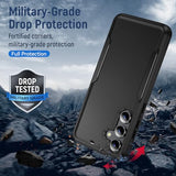 For Galaxy S25 Case With Screen Protection: Heavy Duty Protective Shockproof And Scratch Proof Cell Phone Case For Samsung Galaxy S25-Black