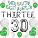 Thirtee Golf Birthday Balloons Golf 30Th Birthday Decoration Sport Themed Party Supplies Men Boys Party Balloons Decoration