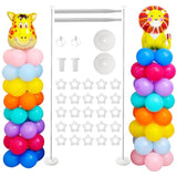 2-Pcs Adjustable 7Ft Balloon Column Stand Kit with Metal Pillars for Parties