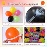 149pcs 80s 90s Disco Balloon Kit β Retro Party Decor with Boombox & Neon Birthday Vibes