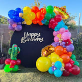 Fiesta Balloon Arch Kit – 159pcs Colorful Taco, Cactus & Sombrero Décor for Party Fun