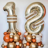 Champagne Gold 40-Inch Number 1 Foil Balloon Birthday Anniversary Decorations