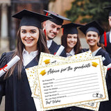 Graduation Wish Cards (30Pcs) Well Wishes Cards For Graduates, High School Or College Graduation Advice Cards, 2023 Grad Celebration Party Games Decorations Supplies, Graduation Decorations - Jy351