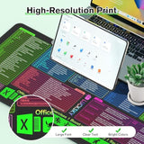 Large Excel Cheat Sheet Desk Pad, Cheat Table Gaming Mousepad, Over 150 Excel Shortcuts, Non-Slip Sewn Edge, Suitable For Office Use, Employee Appreciation Gift