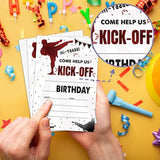 Karate Birthday Party Invitation, Martial Arts Themed Fill-In Invites, 20 Invitations With Envelopes For Man (4" X 6"), Adults Ninja Party Favors Decorations And Supplies -43