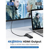 Usb C Hub 4K 60Hz, Usb-C Multiport Adapter 5-In-1 With 4K Hdmi, 100W Power Del