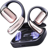 Open Ear Wireless Bluetooth Headphones, Pain-Free Air Conduction Ear Buds With Led Digital Display Charging Case, Sweat Resistant For Running, Safe Driving, And Extended Daily Use
