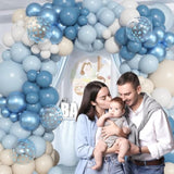 157pcs Dusty Blue Balloon Garland Kit for Baby Shower, Wedding & Birthday Decor