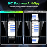[2-Pack For Iphone 17 Pro Max 360° Privacy Screen Protector - 4-Way Anti-Spy Tempered Glass, Shatterproof, Anti-Peep, Scratch Resistant, Easy Installation Frame Included