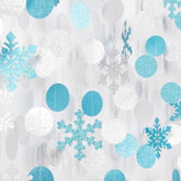 58ft Snowflake Teal Silver Garland Winter Wonderland Party Decor