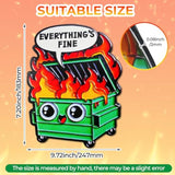 Dumpster Fire Mouse Pad - Hilarious Cute Everything Is Fine Mousepad For Computer Laptop Gaming Office Home Decor, Washable Non-Slip Rubber Base Funny Travel Mouse Pads, 9.72 X 7.2 Inch