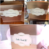 10" Rose Gold Card Box, Party Card Holder, Money Gift Box For Wedding Reception, Honeymoon, Graduation, Birthday, Sweet 16, Bridal Or Baby Shower - Wedding Gift Table Decoration
