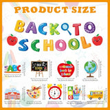 Back To School Decorations, Welcome Back To School Banner And No-Diy Hanging Swirls Foil Ceiling Streamers First Day Of School Decorations For Classroom Kindergarten High Middle School Decor