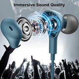 Usb C Headphones Wired Earbuds For Samsung S23 S22 S21 Ultra S20 A53 A54 Note