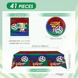 41Pcs Soccer Party Decorations 2026 Soccer Party Supplies Football Soccer Theme Plates Napkins Tablecloth,for Watch Party Game Day Kids Birthday Global Soccer Celebration Supplies