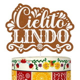 Cielito Lindo Papel Picado Cake Toppers Mexican Fiesta Birthday Baby Shower Decor