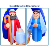 Christmas Inflatables Outdoor Decorations For The Yard Blow Up Nativity Sets Star Of Bethlehem Arch W/Led Lights And Blo