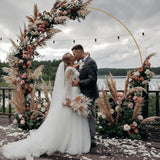 6.6Ft Round Balloon Arch Stand Kit Metal Circle Backdrop Stand Wedding Arches With Storage Bag For Gender Reveal Baby Shower Ceremony Birthday Party Decorations