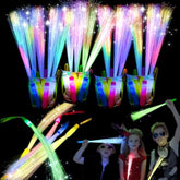 30Pcs Fiber Optic Wands Glow Sticks Toy, Led Light Up Wand, Glow In The Dark Party Supplies, Light Up Party Favors, Glow Flashing Light Sticks Party Decorations (Mixed Color)