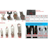 2 Sets Bronze #8 Metal Zipper Head Box Zipper Pull Replacements Zipper