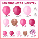131Pcs Pink Balloons Arch Kit, 18 12 10 5 Inch Hot Pink Balloon Garland Kit Metallic Rose Gold Confetti Balloons, Pink Balloons Party Decoration For Birthday, Wedding, Anniversary, Princess