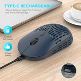 Bluetooth Wireless Mouse, Dual Mode Rechargeable Silent Computer Mice With 2.4