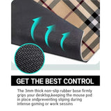 Mouse Pad, Non-Slip Rubber Base, Durable Desk Accessory For Office, Laptop, Gaming, And Home Decor, Cute Mouse Pad For Women, Teens(Beige Scottish Tartan)